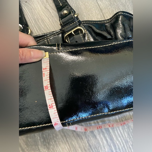 Dooney & Bourke Black Patent Leather Handbag - Picture 15 of 16
